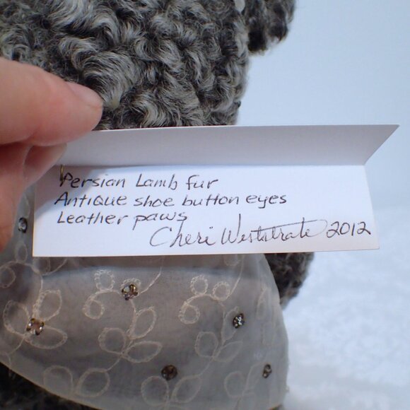 Adorable Persian Lamb Fur Teddy Bear-Handmade - Picture 3 of 10